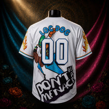 MJ-COLOR-SUPPLEMENT-1080 | Loc Dog #00 ‘Don’t Be a Menace’ Baseball Jersey | White | 04