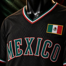 MJ-AI-CANVA-FULL-EXPORT | Mexico #7 Black Mesh Baseball Jersey | 01