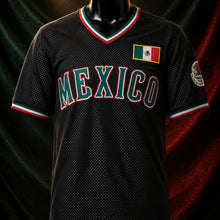 MJ-AI-CANVA-FULL-EXPORT | Mexico #7 Black Mesh Baseball Jersey | 02