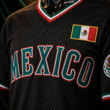 MJ-AI-CANVA-FULL-EXPORT | Mexico #7 Black Mesh Baseball Jersey | 04