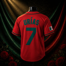 MJ-COLOR-SUPPLEMENT-1080 | Mexico Urías Baseball Jersey | Red | 02