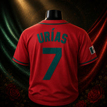 MJ-COLOR-SUPPLEMENT-1080 | Mexico Urías Baseball Jersey | Red | 04