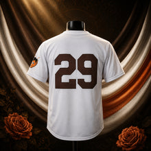 MJ-COLOR-SUPPLEMENT-1080 | Retro #29 Satchel Paige Vintage CREAM GREY Team Baseball Jersey | White | 02