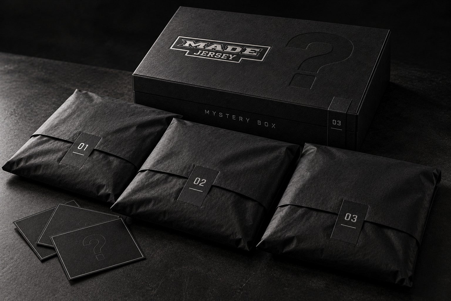 Mystery jersey packaging concept with hidden jersey designs
